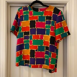 Vibrant Mosaic Women's Short Sleeve Top